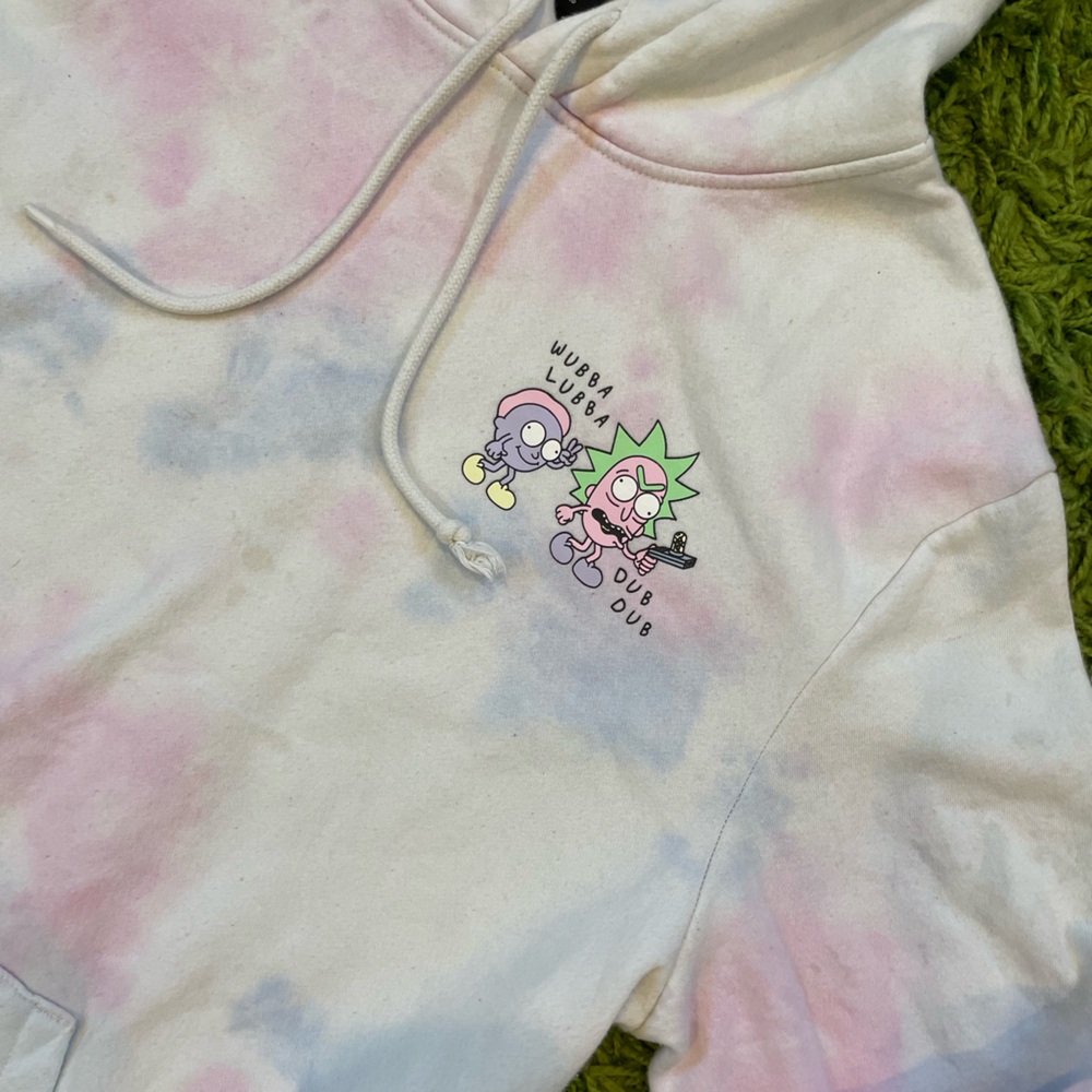 rick and morty tie dye cotton heavyweight sweatshirt - Picture 5 of 7